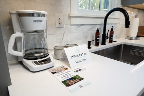 Enjoy complementary coffee beans from a local roaster