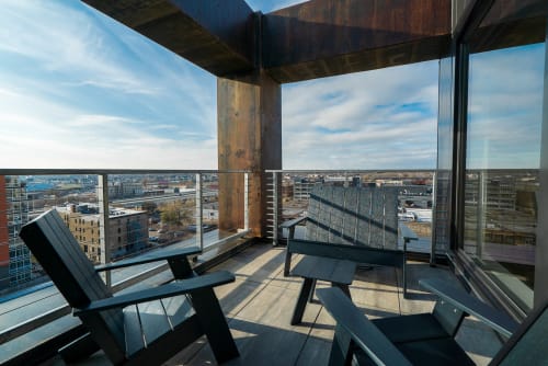 Your private rooftop terrace offers panoramic city views and modern outdoor seating for memorable morning coffee or evening relaxation.